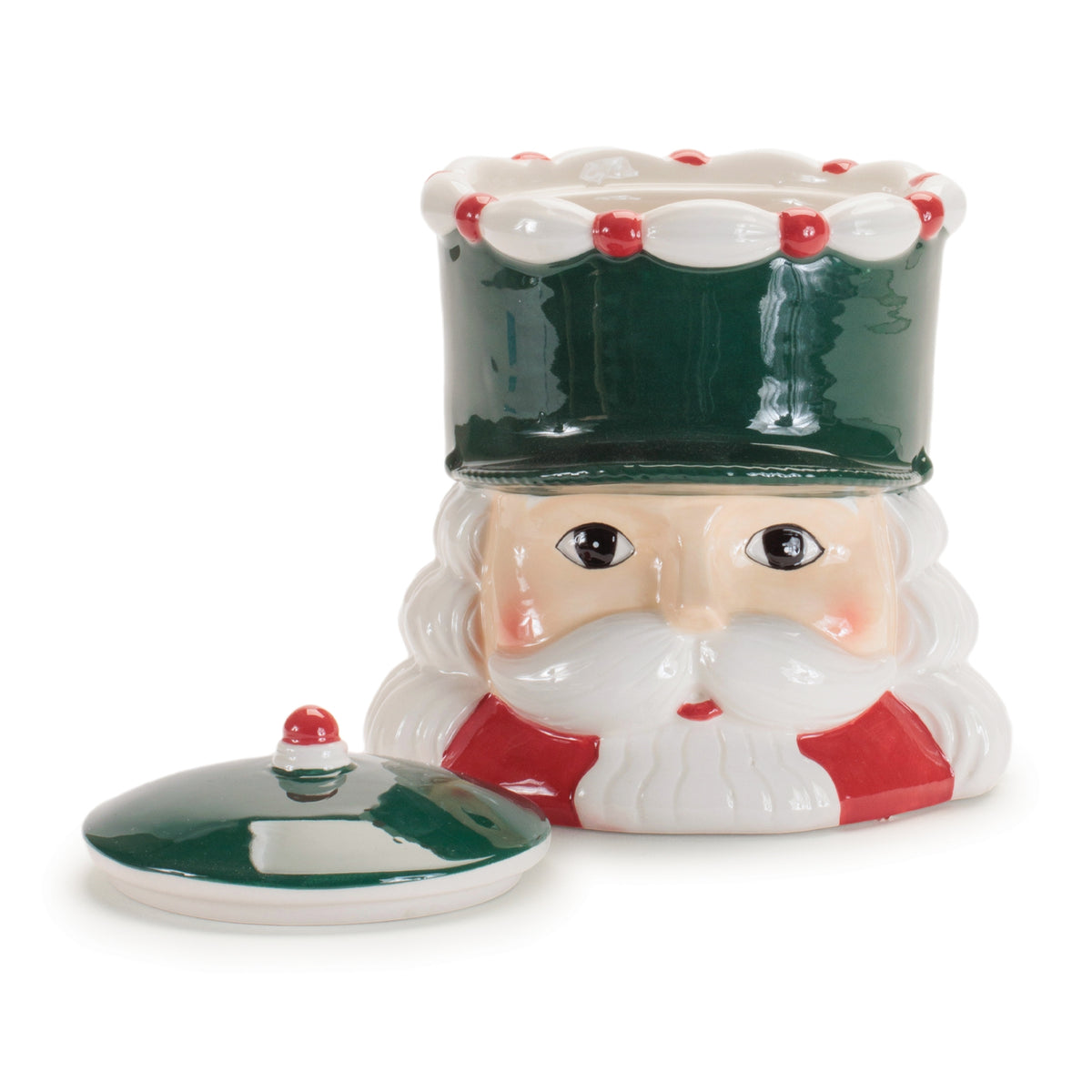 Ceramic Christmas Nutcracker Canisters – Set of 2 – Melrose manufacturer image 6