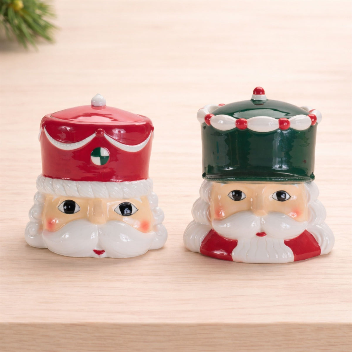 Ceramic Christmas Nutcracker Canisters – Set of 2 – Melrose manufacturer image 2
