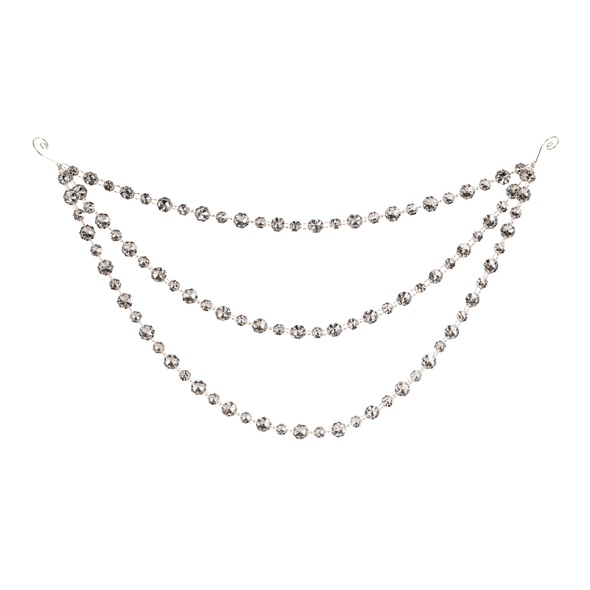 Triple-Strand Bead Garland Ornaments – Set of 2 — Melrose International product photo