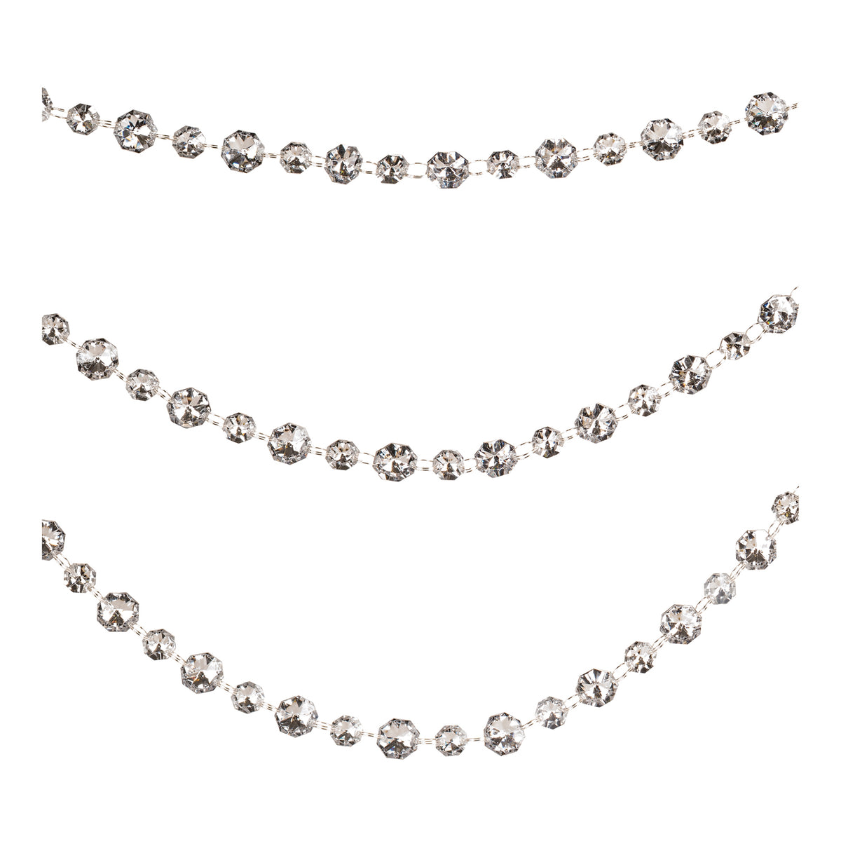 Triple-Strand Bead Garland Ornaments – Set of 2 — Melrose International product photo 3