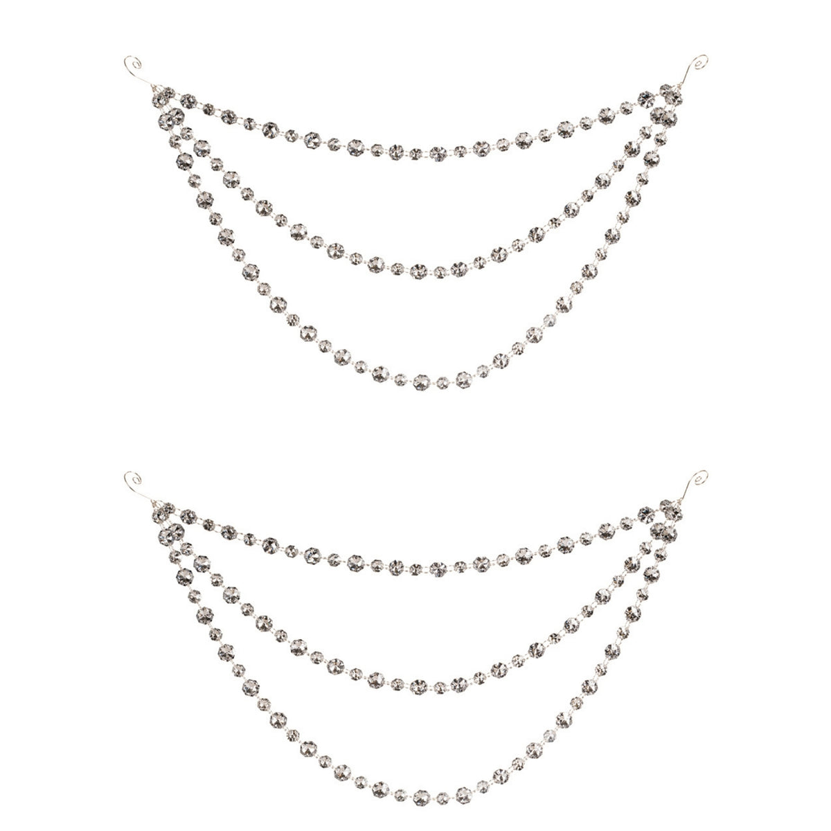 Triple-Strand Bead Garland Ornaments – Set of 2 — Melrose International product photo 4