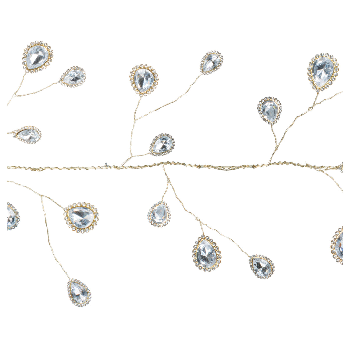 Teardrop Jewel Christmas Garland – Set of 2 – manufacturer product view 3