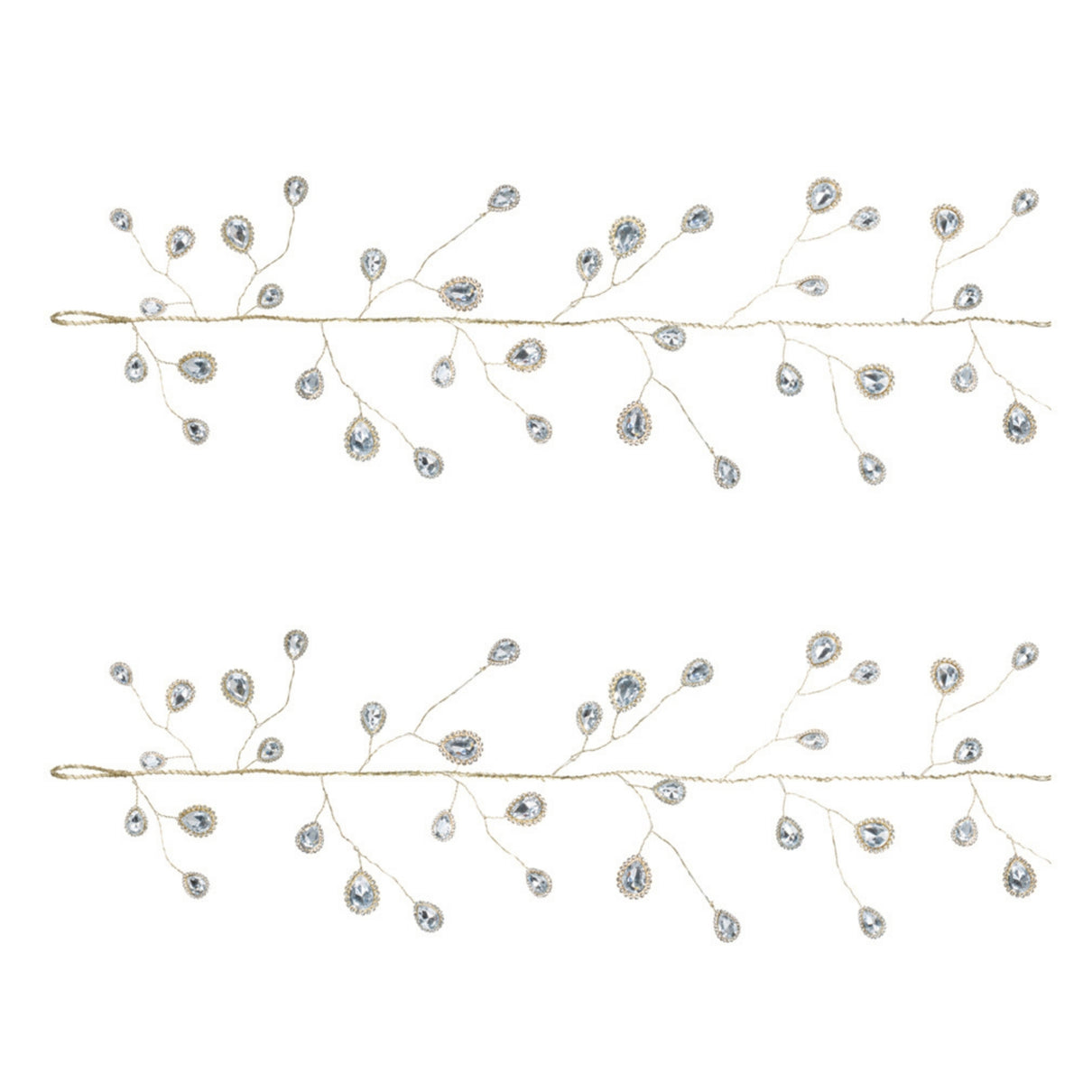 Teardrop Jewel Christmas Garland – Set of 2 – manufacturer product view 4