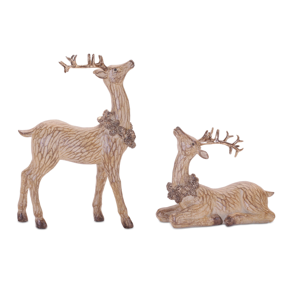 Deer Figurines, Set of 2 - Melrose International manufacturer product photo