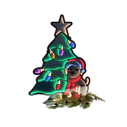 35-Inch Puppy with Christmas Tree Ekkolight Decoration — additional manufacturer photo 3