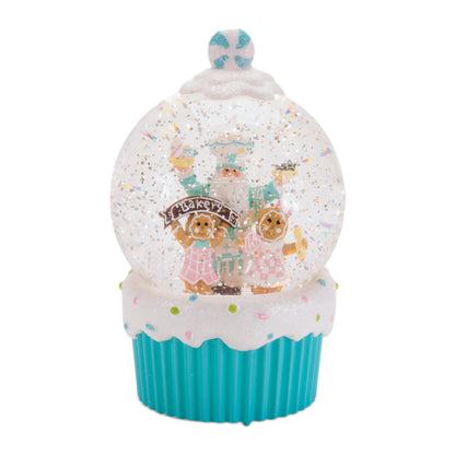 7.5-Inch Santa & Gingerbread Bakery LED Christmas Snow Globe – manufacturer product photo