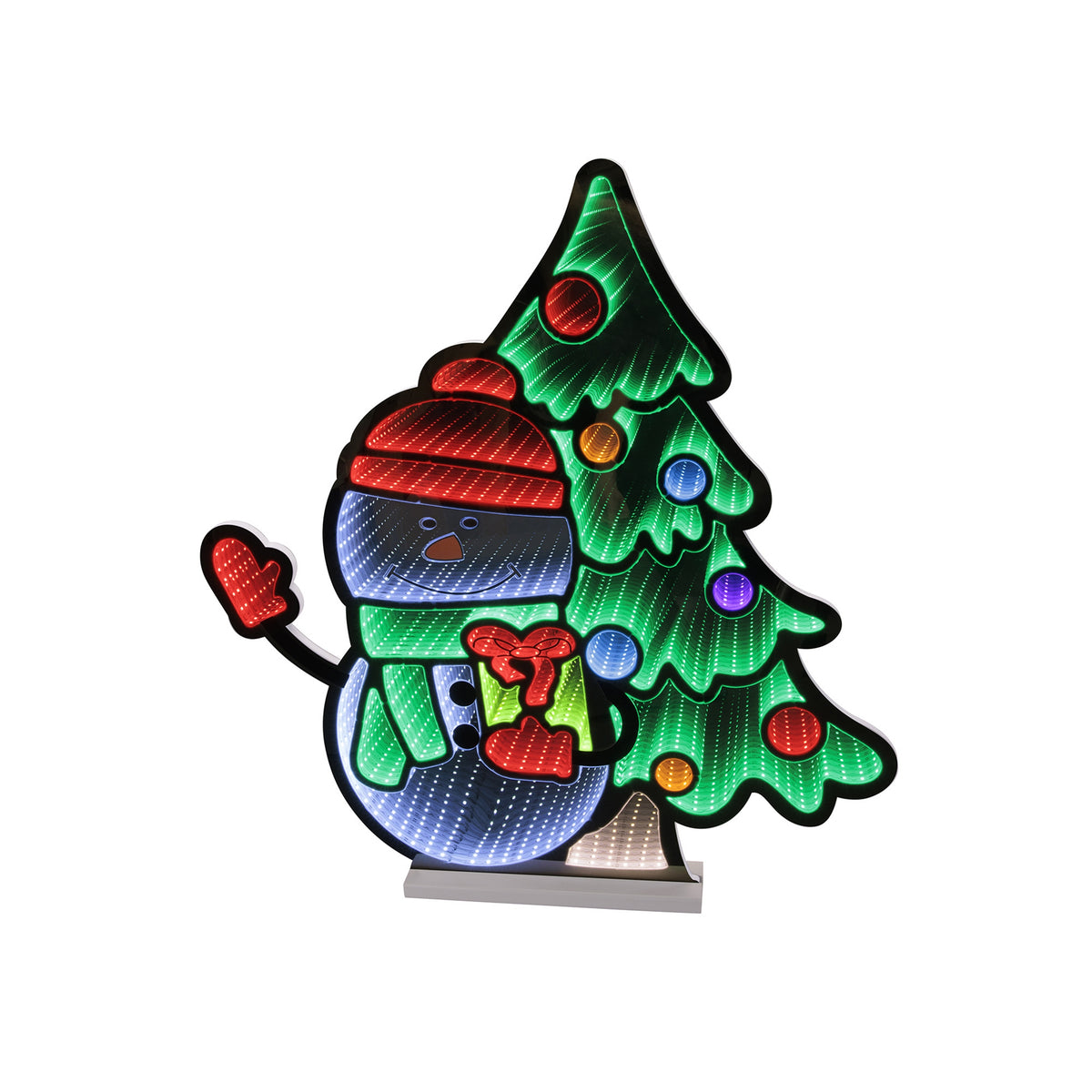 27.5-Inch Lighted Snowman with Christmas Tree – Ekkolight – original Melrose manufacturer photo