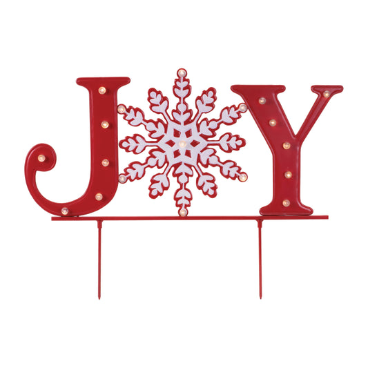 LED JOY Snowflake Planter Stake — Melrose International product photo