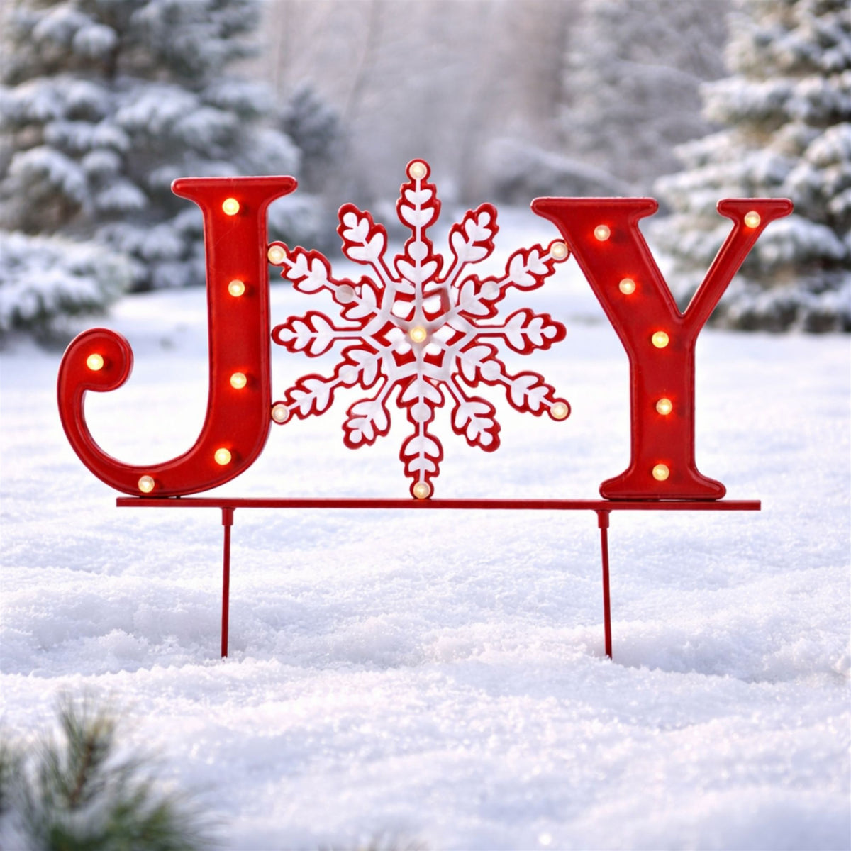 LED JOY Snowflake Planter Stake — manufacturer image 2
