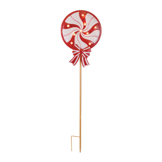 LED Peppermint Lollipop Planter Stake — Melrose International product photo