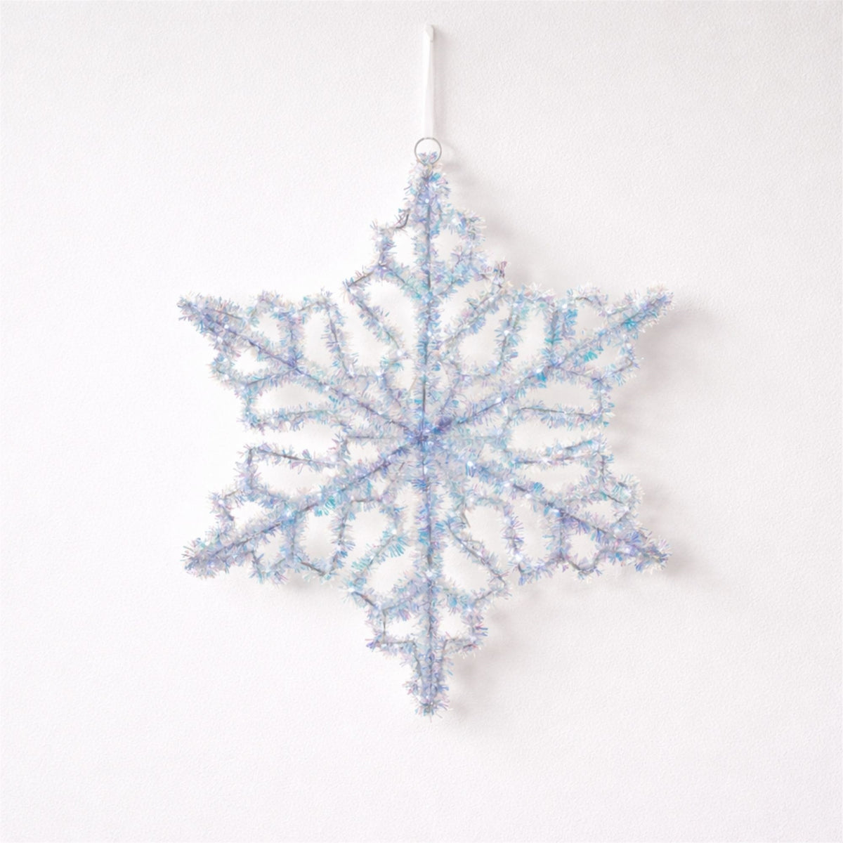 LED Hanging Tinsel Snowflake 31.5"H — manufacturer image 3