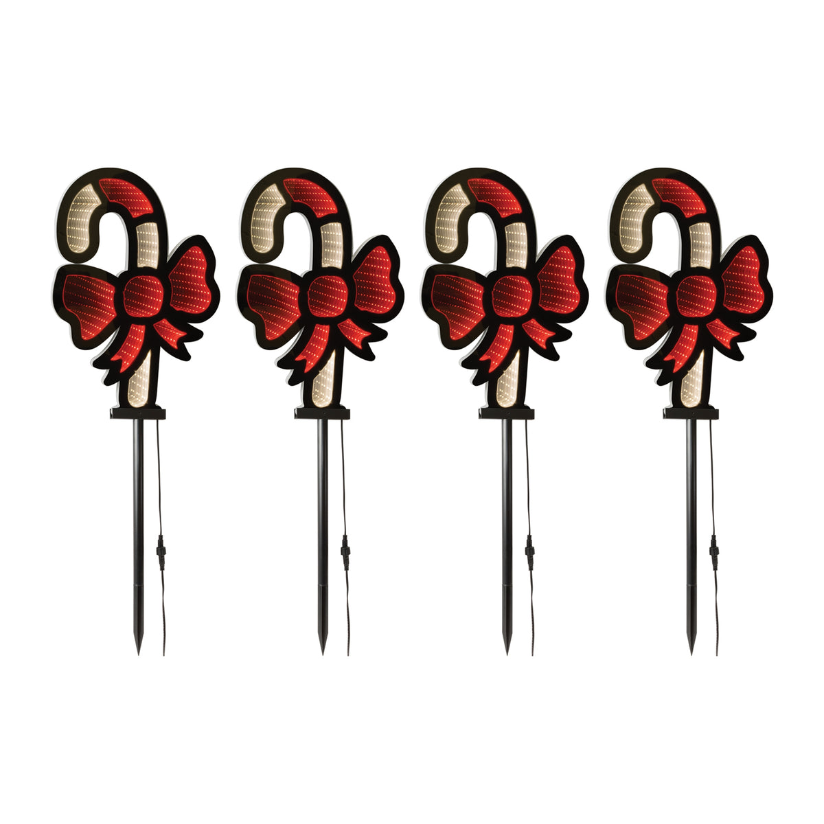 Candy Cane Ekkolight Christmas Pathway Stakes – Set of 4 — manufacturer product photo