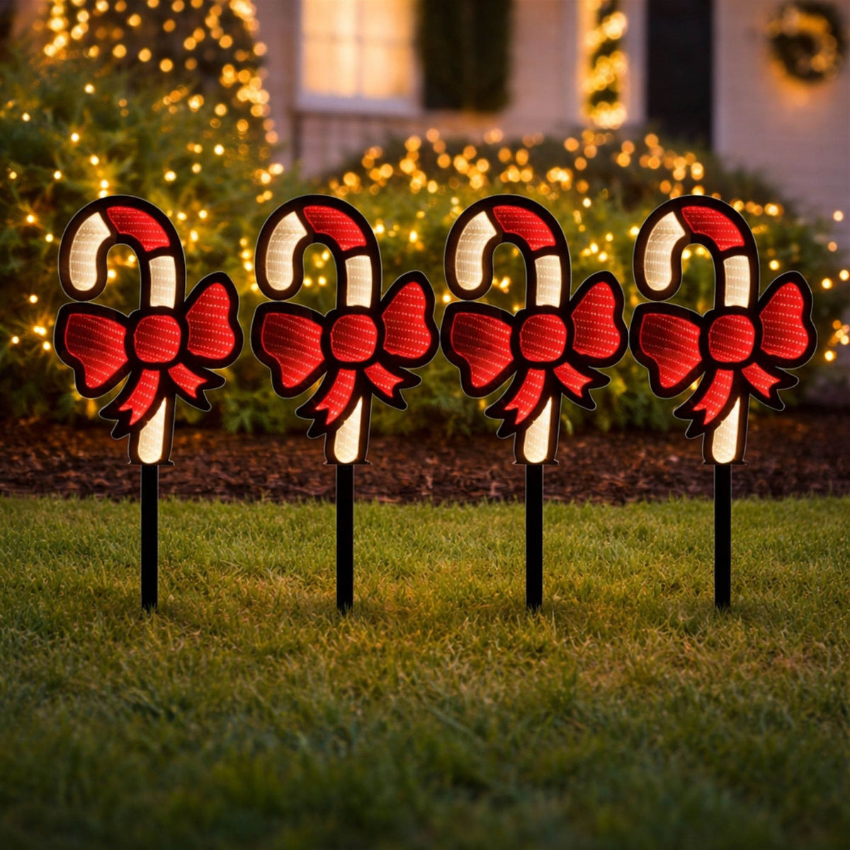 Candy Cane Ekkolight Christmas Pathway Stakes – Set of 4 — additional manufacturer photo 2