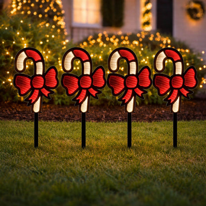 Candy Cane Ekkolight Christmas Pathway Stakes – Set of 4 — additional manufacturer photo 2