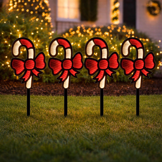Candy Cane Ekkolight Christmas Pathway Stakes – Set of 4 — additional manufacturer photo 2