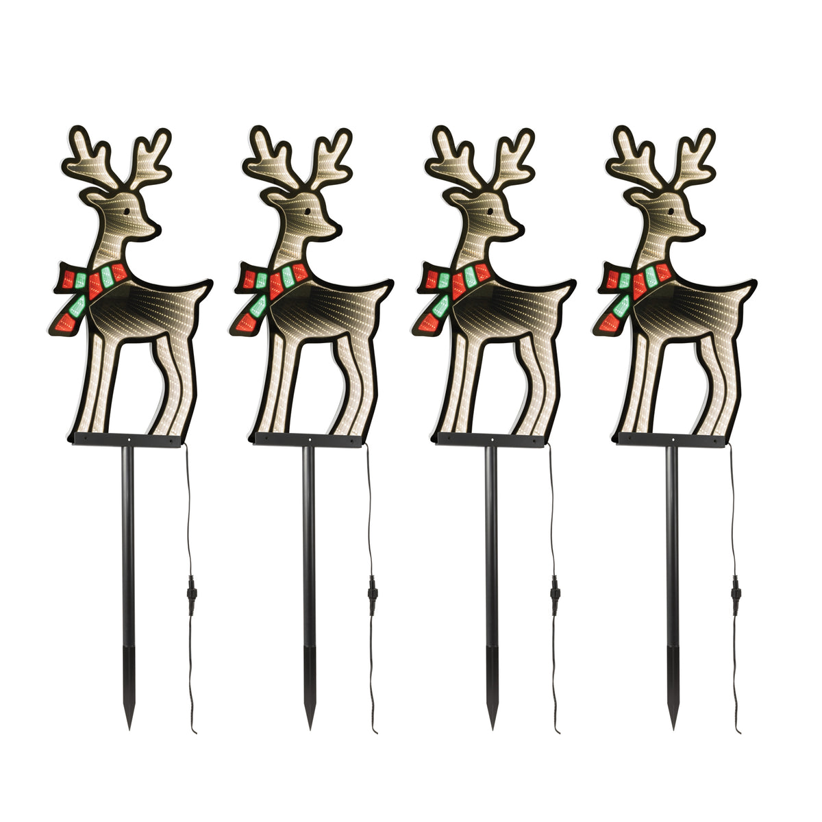 Reindeer Ekkolight Christmas Pathway Stakes – Set of 4 — manufacturer product photo