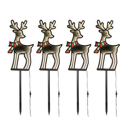 Reindeer Ekkolight Christmas Pathway Stakes – Set of 4 — manufacturer product photo
