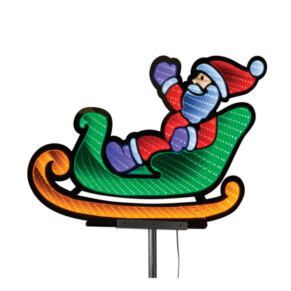 Santa Sleigh and Reindeer Ekkolight Pathway Stakes – Set of 4 — additional manufacturer photo 4