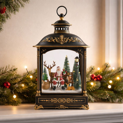 17.5-Inch LED Christmas Lantern with Santa & Woodland Animals – manufacturer additional view 1