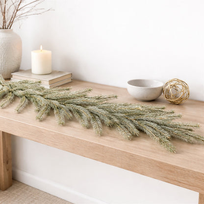 6 Ft Glittered Pine Christmas Garland – manufacturer product view 2