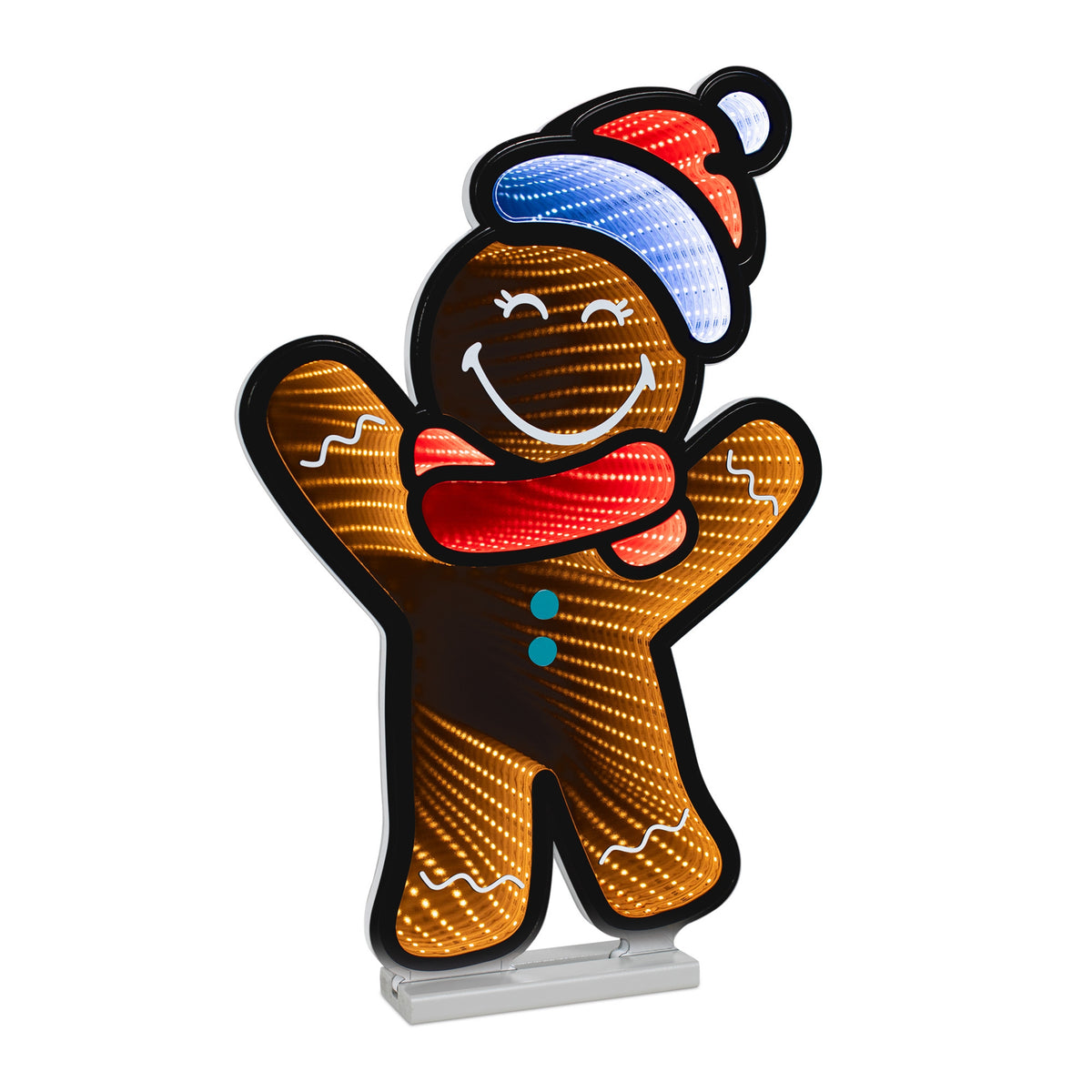 24-Inch SmileyWorld Gingerbread Man Lighted Christmas Decoration – Ekkolight – manufacturer product photo