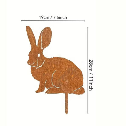 Metal Easter Sitting Bunny Yard Stake