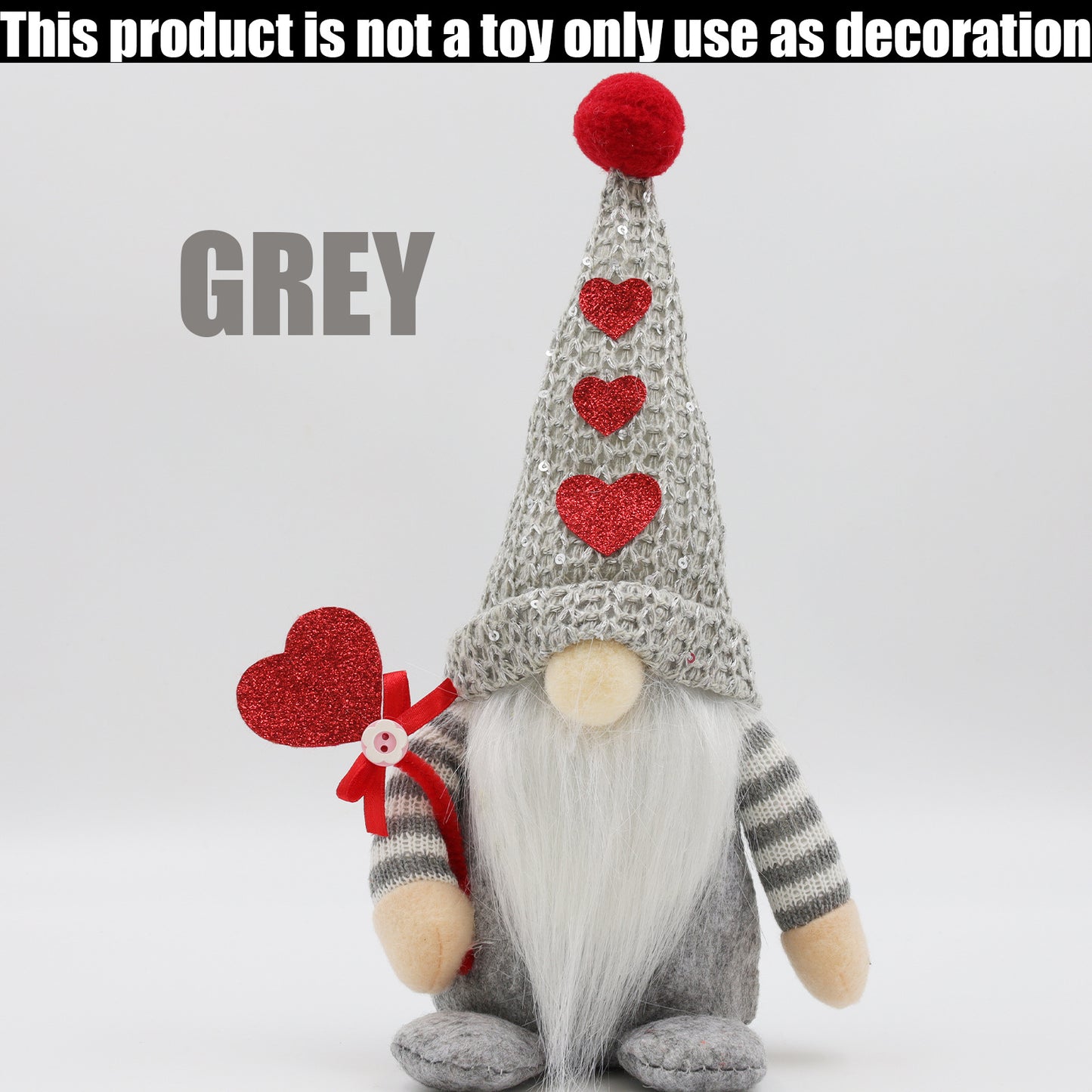 18" Stuffed Gnome Valentine's Day Decoration