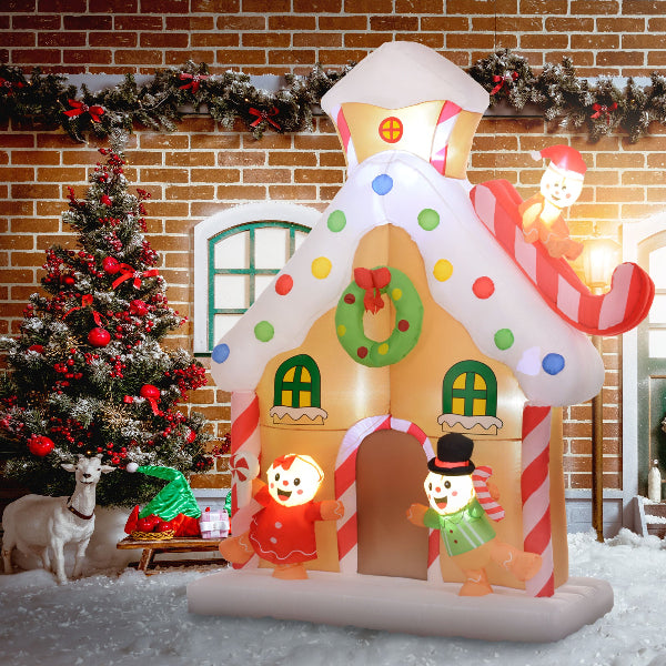 7 Ft Inflatable Gingerbread House Christmas Yard Decoration – additional product view 2