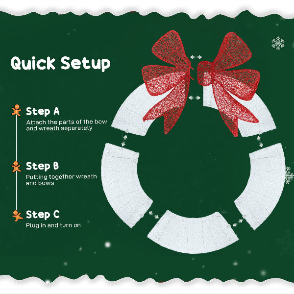 60 Inch Dual-Color LED Christmas Wreath – additional product view 7