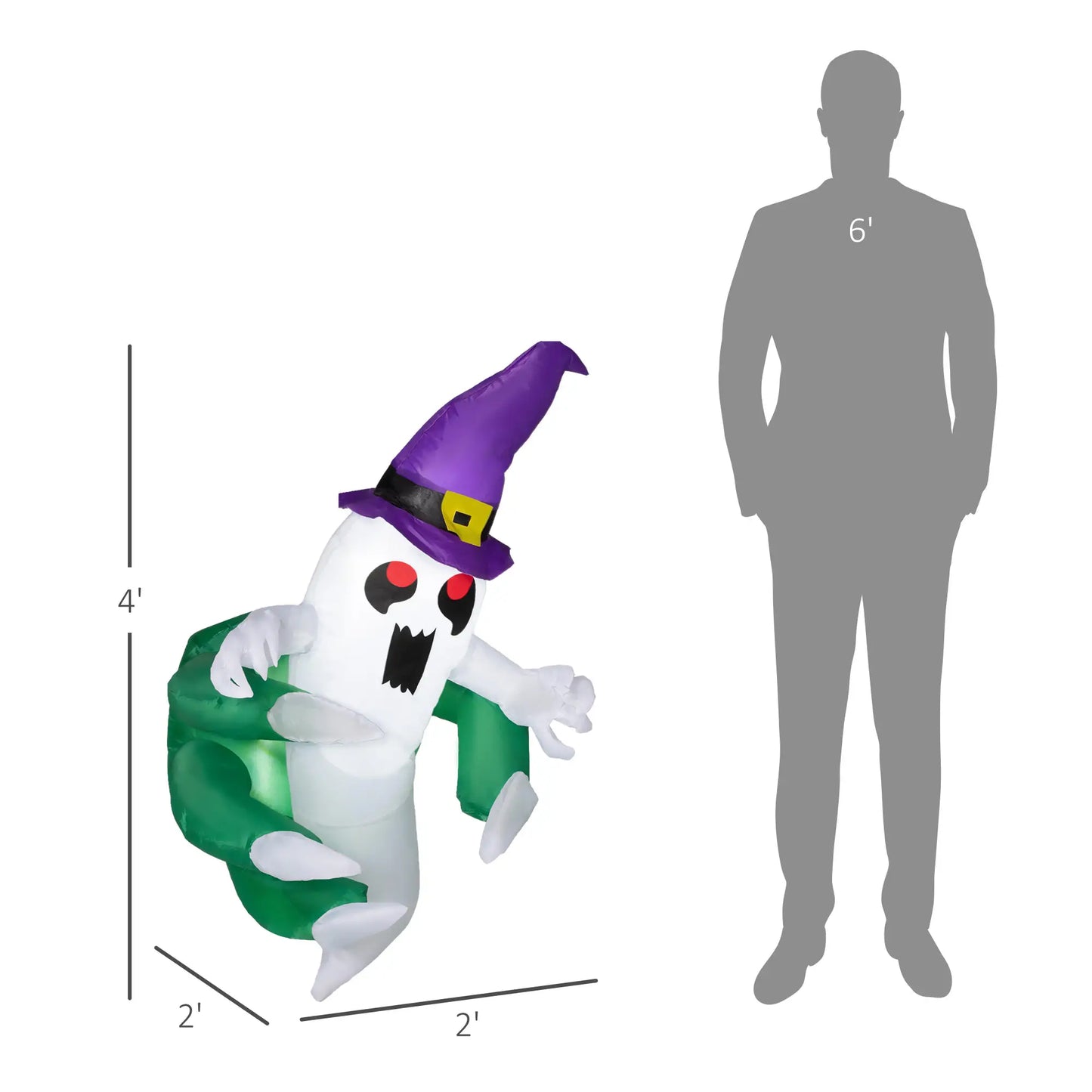 3.9 Ft Inflatable Window Ghost