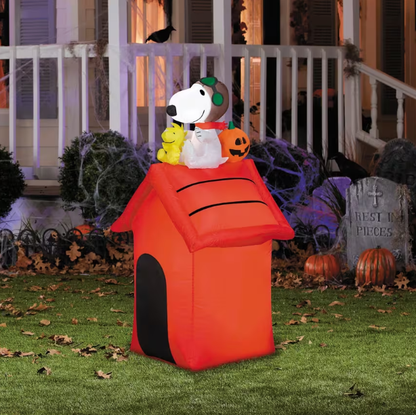 42" Peanuts ® Snoopy Flying Ace Doghouse Halloween Inflatable