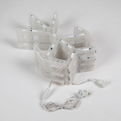 3 Ft giant blue and cool white LED folding Christmas snowflake decoration with 105 steady lights folding design