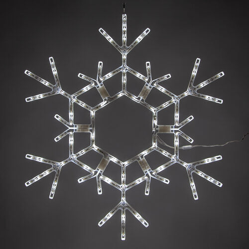 Giant 36 inch Cool White LED Folding Snowflake – 105 Steady Lights