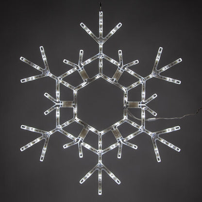 Giant 36 inch Cool White LED Folding Snowflake – 105 Steady Lights