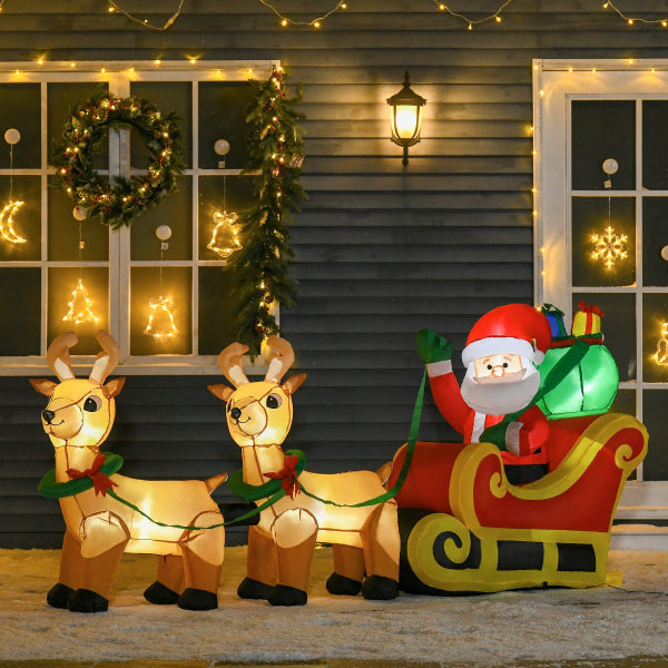 8 Ft Inflatable Santa Sleigh with Reindeer – additional product view 8