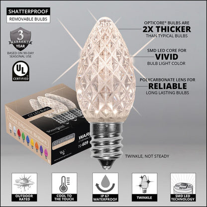 c7 opticore twinkle led lights warranty