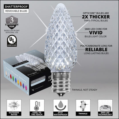 c9 opticore twinkle led light string warranty