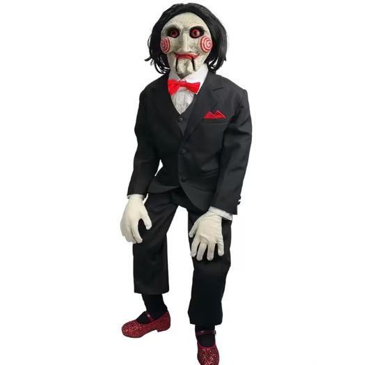 42" Saw™ Deluxe Billy the Puppet Prop with Motion & Sound - Holiday Spirit Shop