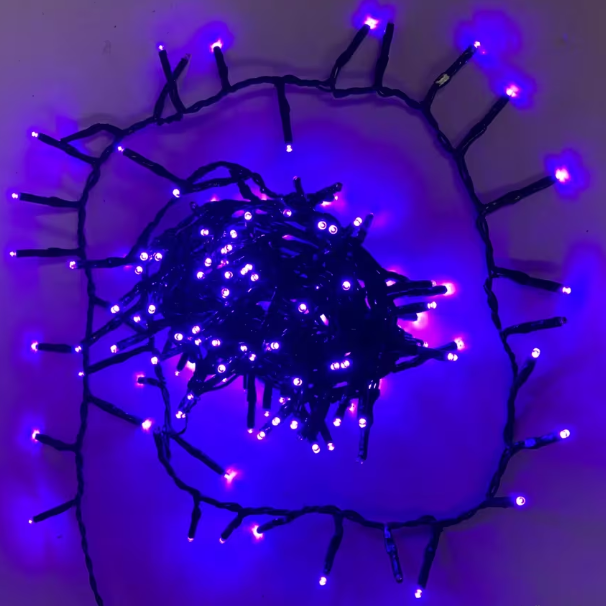 200 purple led twinkle light string Halloween decoration