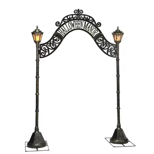 97" Halloween Manor Archway Graveyard Prop Cemetery Fence decoration
