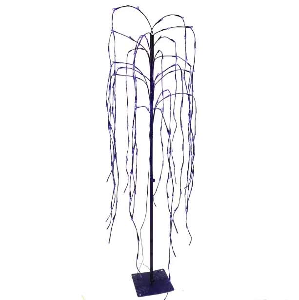 5' LED Lighted Weeping Willow Tree Purple