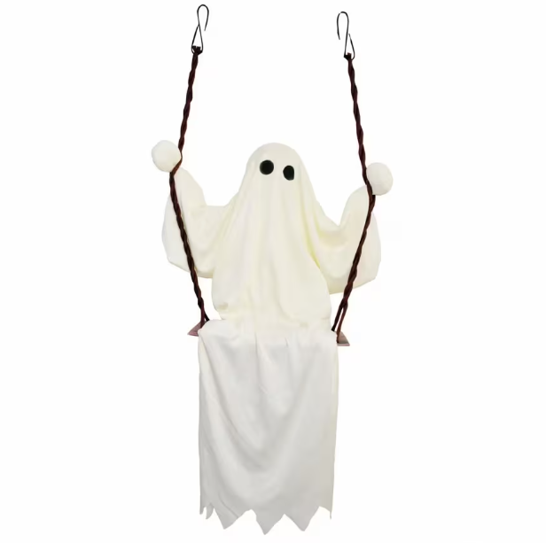 Halloween 2026 - 48" Ghost on a Swing Hanging Decoration