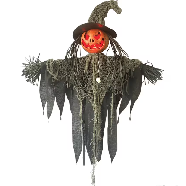 Jack o Lantern Scarecrow Hanging Halloween Decoration