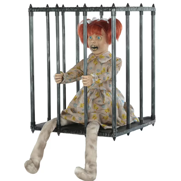 Animated Caged Kid Prop or Halloween Costume Accessory
