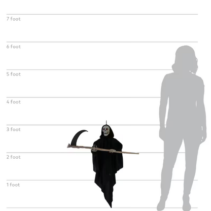 3 Ft Hanging Grave Reaper Animated halloween decoration