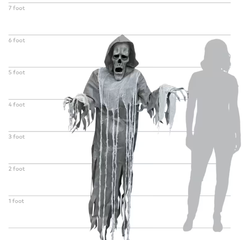 6 Ft Hanging Animated Phantom Ghost halloween decoration