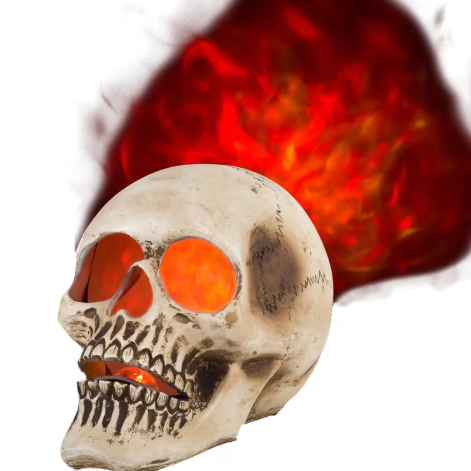 10" Lightshow Flaming Skull Fire &amp; Ice Projection