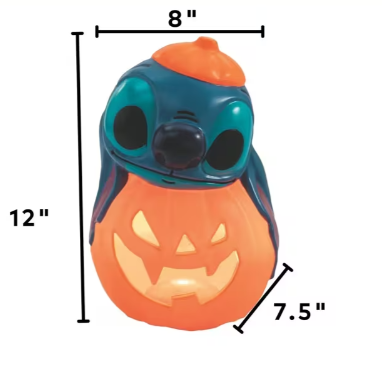 12" Lilo & Stitch Lighted Pumpkin Halloween Blow Mold