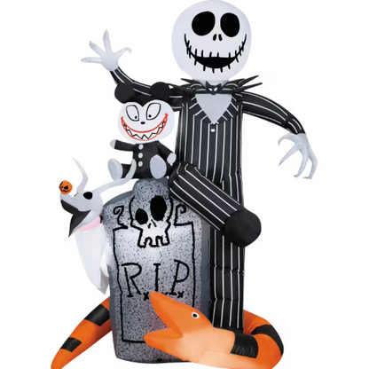5.6 Ft Jack Skellington with Snake Inflatable