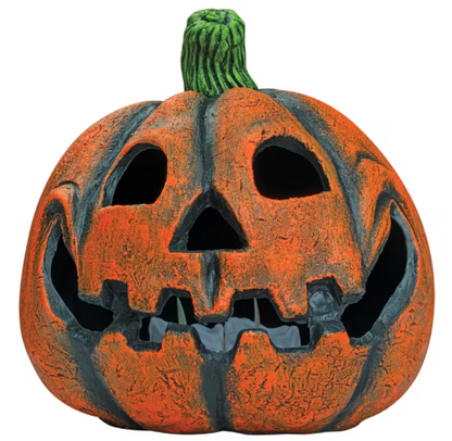9" Funny Pumpkin Jack o Lantern - Resin